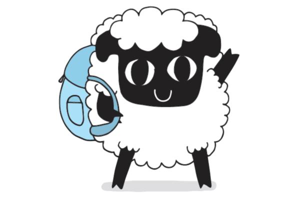 Schaap zwemt (niet)