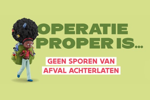 geen sporen van afval achterlaten